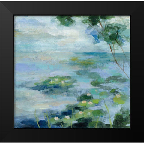 Lily Pond II Black Modern Wood Framed Art Print by Vassileva Silvia