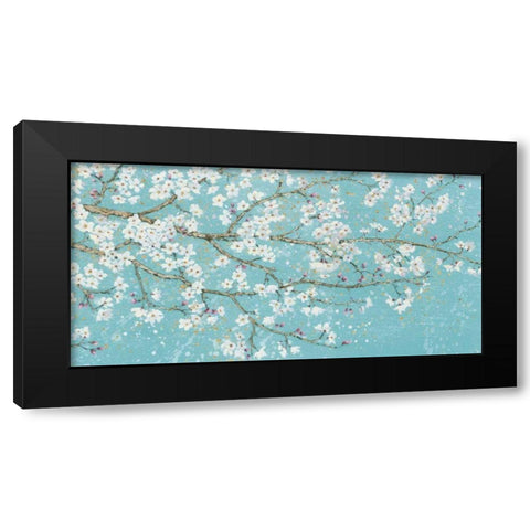 April Breeze I Teal Black Modern Wood Framed Art Print with Double Matting by Wiens James