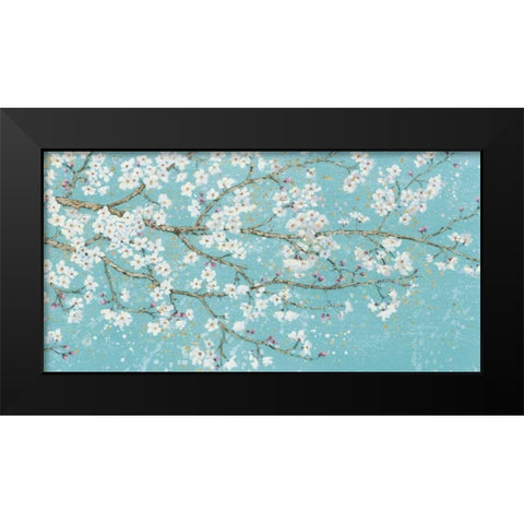 April Breeze I Teal Black Modern Wood Framed Art Print by Wiens James