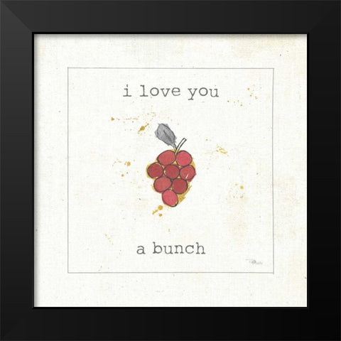Flavor Notes II Black Modern Wood Framed Art Print by Pela Studio