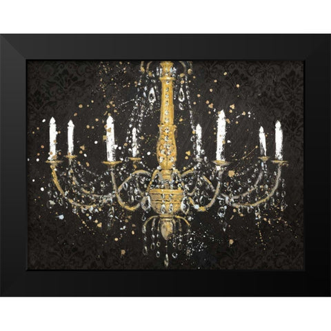 Grand Chandelier Black I Black Modern Wood Framed Art Print by Wiens, James