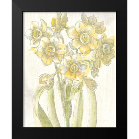 Belle Fleur Yellow IV Crop Black Modern Wood Framed Art Print by Schlabach, Sue