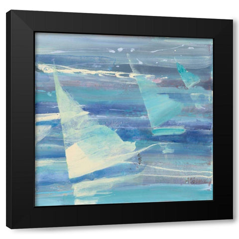 Summer Sail II Black Modern Wood Framed Art Print by Hristova, Albena