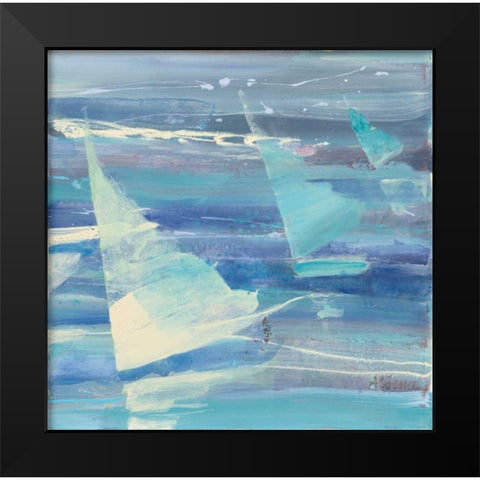 Summer Sail II Black Modern Wood Framed Art Print by Hristova, Albena