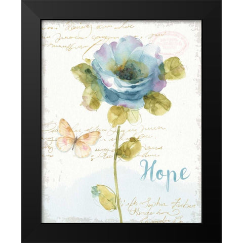 Rainbow Seeds Floral VII Hope Black Modern Wood Framed Art Print by Audit, Lisa