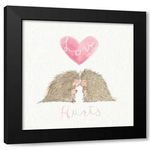 Tough Love II Black Modern Wood Framed Art Print by DeNeige, Elyse