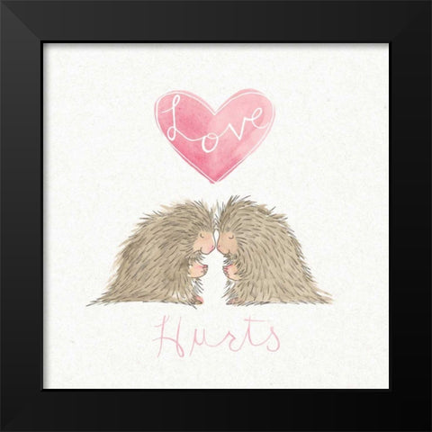 Tough Love II Black Modern Wood Framed Art Print by DeNeige, Elyse