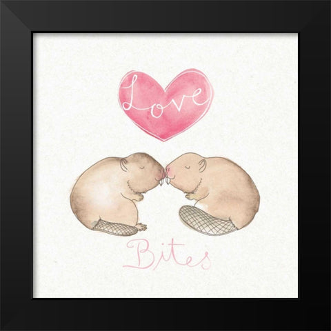 Tough Love III Black Modern Wood Framed Art Print by DeNeige, Elyse