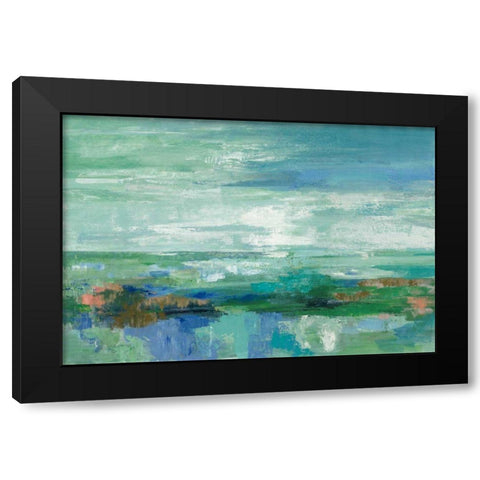 Emerald Bay Black Modern Wood Framed Art Print by Vassileva, Silvia