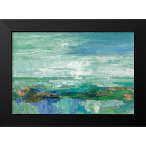 Emerald Bay Black Modern Wood Framed Art Print by Vassileva, Silvia