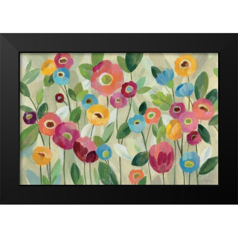 Fairy Tale Flowers V Black Modern Wood Framed Art Print by Vassileva, Silvia