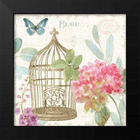 Rainbow Seeds Floral Birdcage II v2 Black Modern Wood Framed Art Print by Audit, Lisa