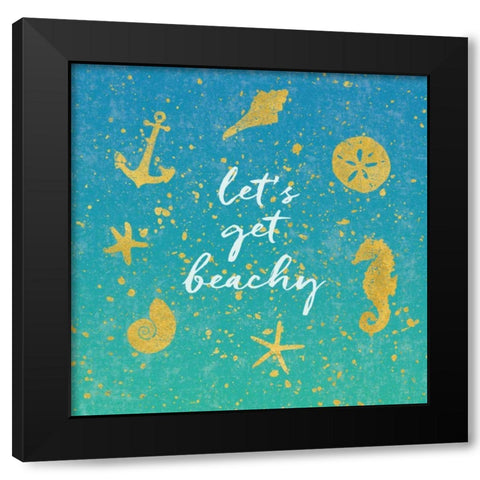 Golden Sea I Black Modern Wood Framed Art Print by Hershey, Moira