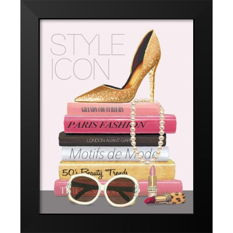 Paris Style II Gold and Black Black Modern Wood Framed Art Print by Fabiano, Marco