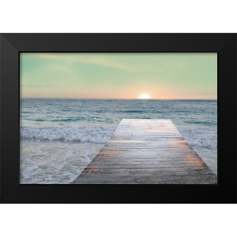 Sunrise Dock Black Modern Wood Framed Art Print by Schlabach, Sue