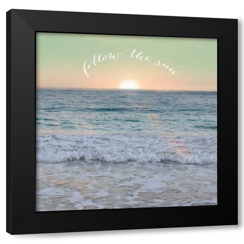 Sunrise Dock Inspiration Black Modern Wood Framed Art Print with Double Matting by Schlabach, Sue