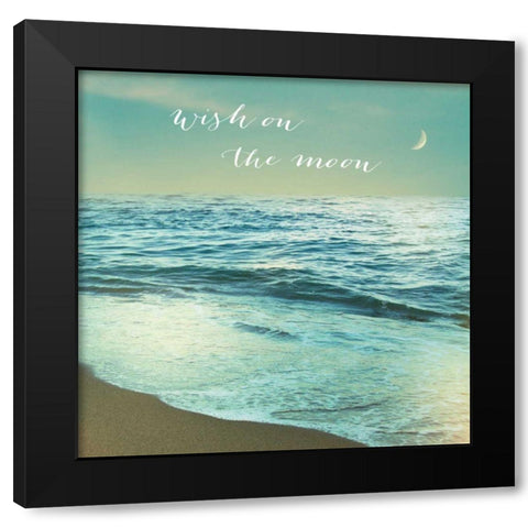 Moonrise Beach Inspiration Black Modern Wood Framed Art Print by Schlabach, Sue