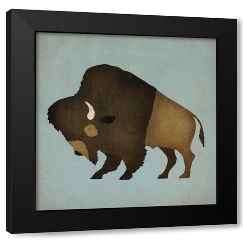 Buffalo Bison II Black Modern Wood Framed Art Print with Double Matting by Fowler, Ryan