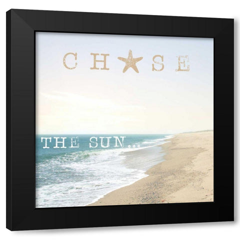 Chase the Sun Black Modern Wood Framed Art Print by Marshall, Laura
