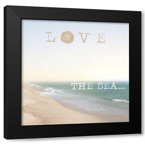 Love the Sea Black Modern Wood Framed Art Print by Marshall, Laura