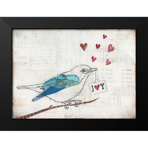 Love Birds I Black Modern Wood Framed Art Print by Prahl, Courtney