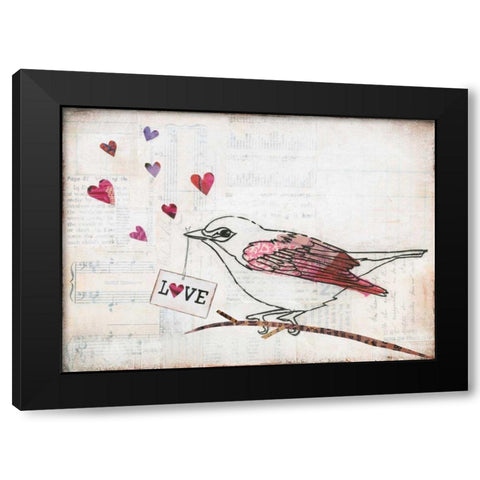 Love Birds II Black Modern Wood Framed Art Print with Double Matting by Prahl, Courtney