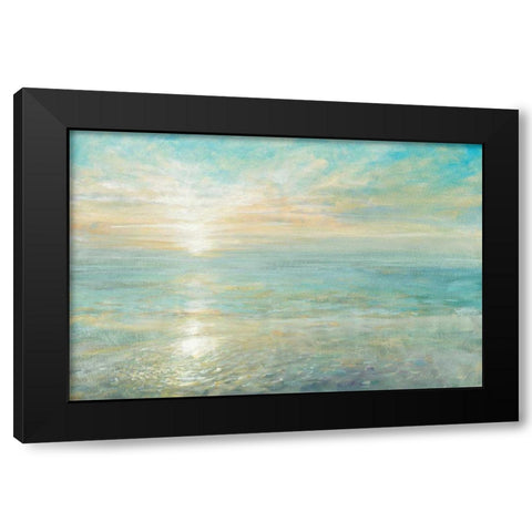 Sunrise Black Modern Wood Framed Art Print with Double Matting by Nai, Danhui