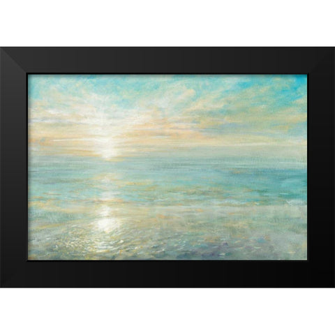 Sunrise Black Modern Wood Framed Art Print by Nai, Danhui