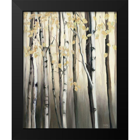 Golden Birch II Black Modern Wood Framed Art Print by Hageman, Marilyn