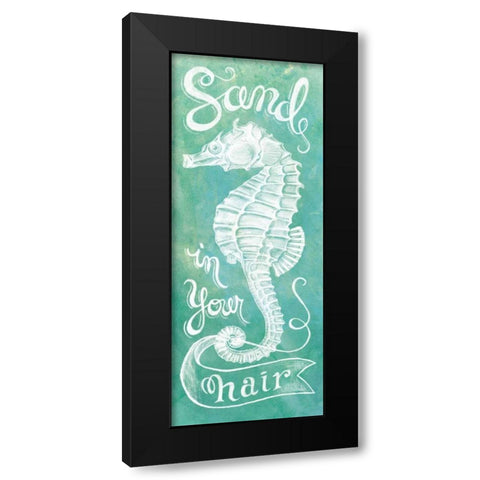 Sea Horse Black Modern Wood Framed Art Print by Urban, Mary