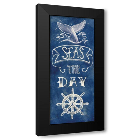 Seas the Day Black Modern Wood Framed Art Print with Double Matting by Urban, Mary