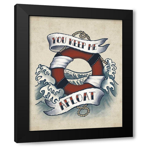 Sailor Wisdom I Black Modern Wood Framed Art Print by Penner, Janelle