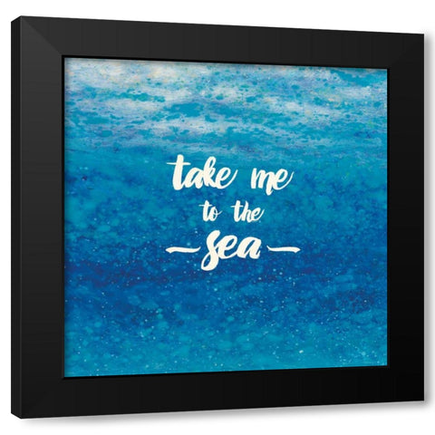 Underwater Quotes I Black Modern Wood Framed Art Print with Double Matting by Wiens, James