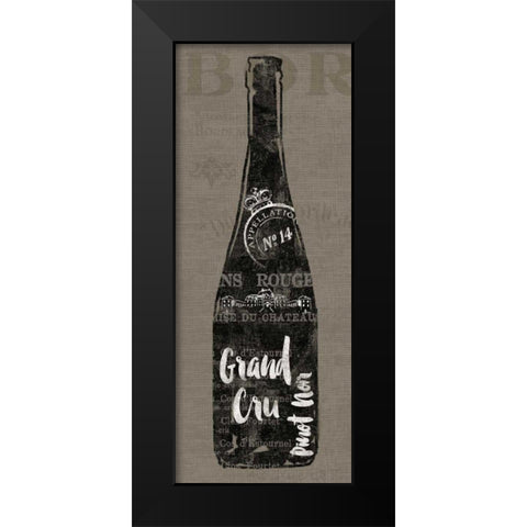 Linen Wine I Black Modern Wood Framed Art Print by Schlabach, Sue