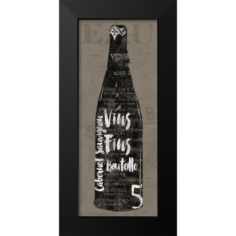 Linen Wine II Black Modern Wood Framed Art Print by Schlabach, Sue