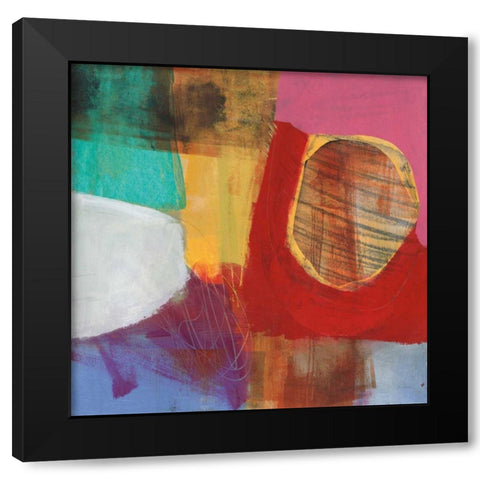 Fun Colors II Black Modern Wood Framed Art Print with Double Matting by Davies, Jane