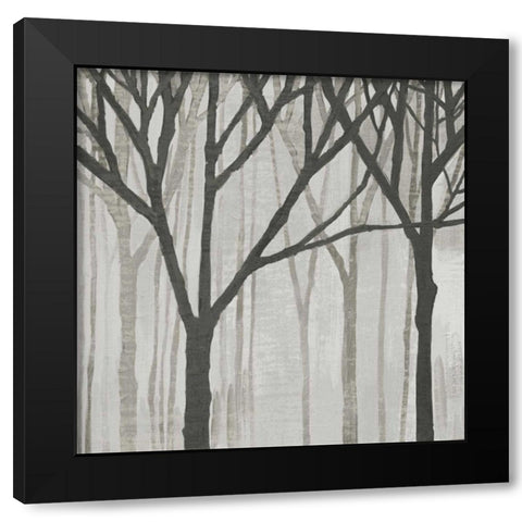 Spring Trees Greystone III Black Modern Wood Framed Art Print with Double Matting by Lovell, Kathrine