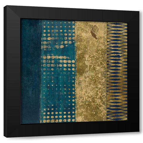 Juxtapose III Metallic Black Modern Wood Framed Art Print by Warrick, Cheryl