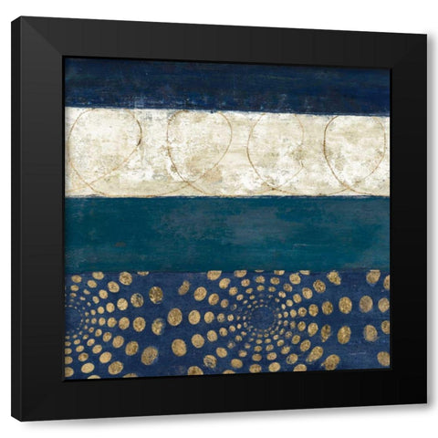 Juxtapose IV Metallic Black Modern Wood Framed Art Print with Double Matting by Warrick, Cheryl