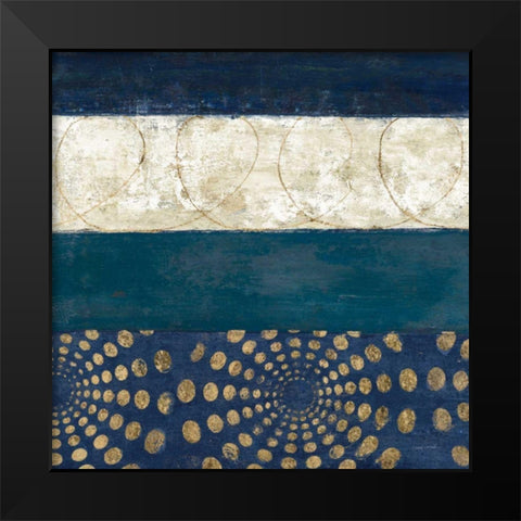 Juxtapose IV Metallic Black Modern Wood Framed Art Print by Warrick, Cheryl