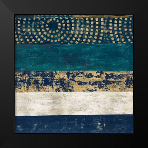 Juxtapose V Metallic Black Modern Wood Framed Art Print by Warrick, Cheryl