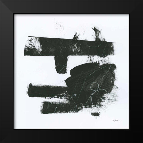 Gold and Black Elements XV Black Modern Wood Framed Art Print by Schick, Mike