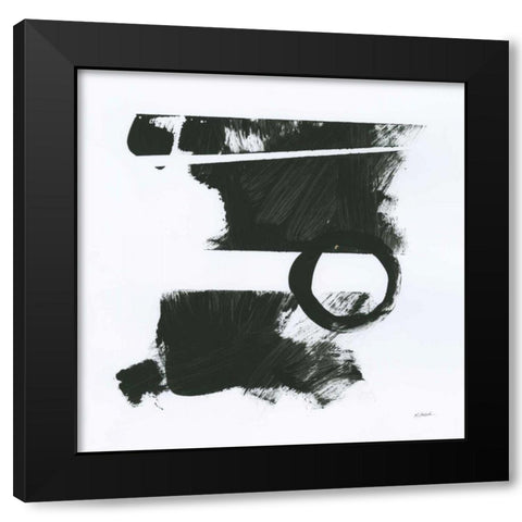 Gold and Black Elements XVII Black Modern Wood Framed Art Print by Schick, Mike