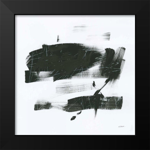 Gold and Black Elements XX Black Modern Wood Framed Art Print by Schick, Mike
