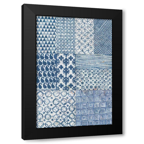 Maki Tile 6 Up Black Modern Wood Framed Art Print with Double Matting by Lovell, Kathrine