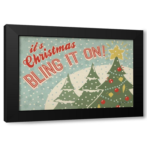 Retro Christmas IV Black Modern Wood Framed Art Print with Double Matting by Penner, Janelle