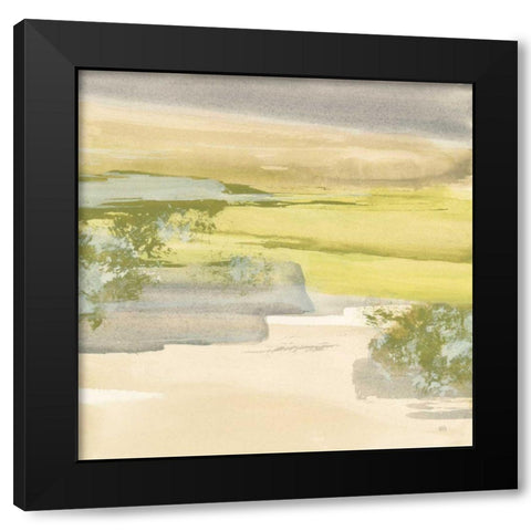 Grey Stone I Black Modern Wood Framed Art Print with Double Matting by Paschke, Chris