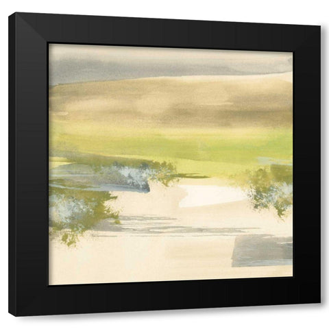 Grey Stone III Black Modern Wood Framed Art Print with Double Matting by Paschke, Chris