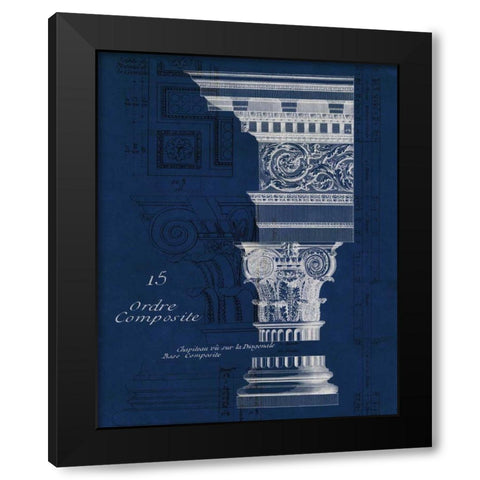 Architectural Rendering I Blueprint Black Modern Wood Framed Art Print by Wild Apple Portfolio