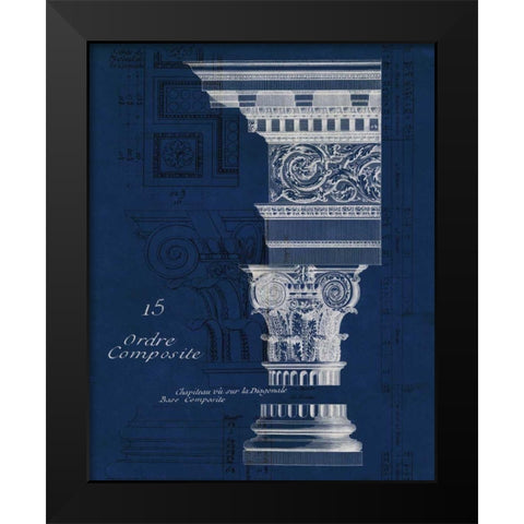 Architectural Rendering I Blueprint Black Modern Wood Framed Art Print by Wild Apple Portfolio
